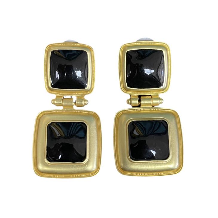 Black Stone Drop Earrings  |  Womens Jewellery Accessories Jewellery