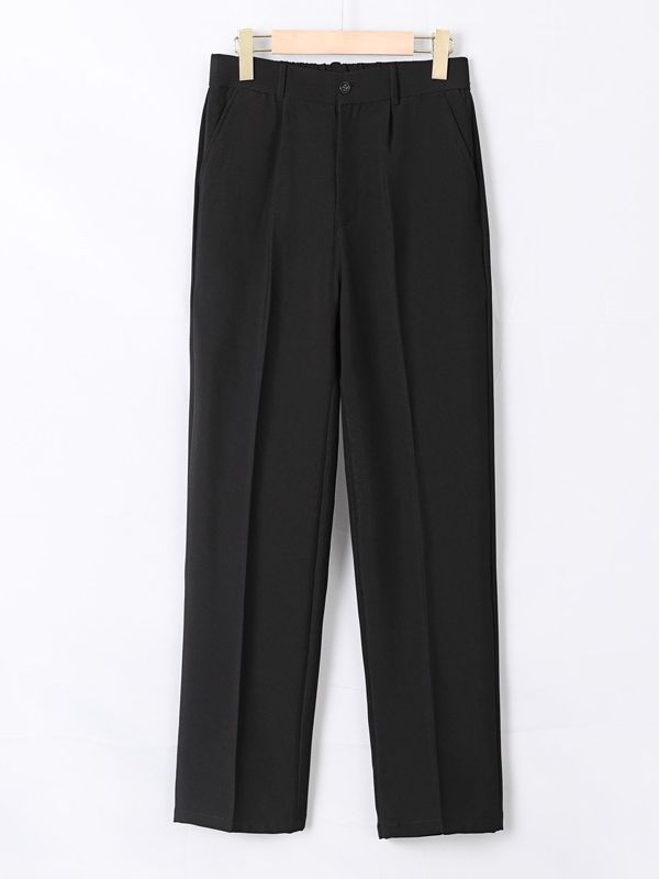 Black Textured Wide Leg Trousers  |  Womens Trousers Clothing Co-Ord Sets