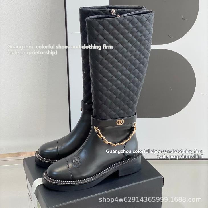 Black Wide Fit Heeled High Leg Boots  |  Womens Wide Fit Shoes Boots Boots