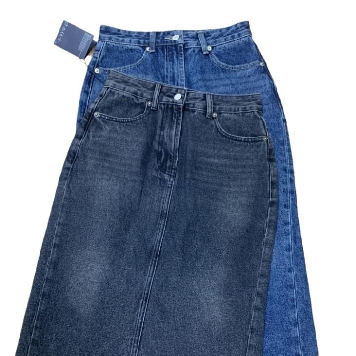 Blue Denim Pencil Midi Skirt  |  Womens Skirts Clothing Skirts