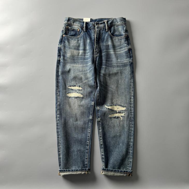 Blue Loose Fit Ripped Jeans  |  Mens Jeans Clothing Jeans