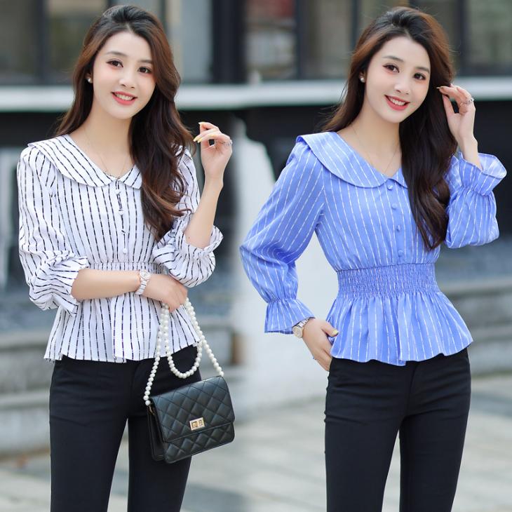 Blue Plisse Frill Blouse  |  Womens Tops & T-Shirts Blouses & Shirts Blouses & Shirts