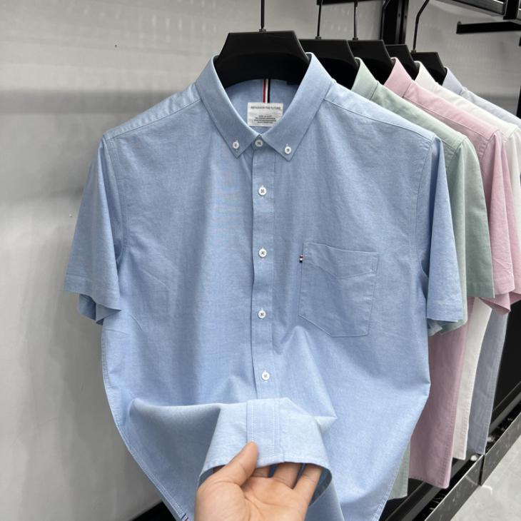 Blue Regular Fit Laundered Shirt  |  Mens Tops Clothing Essentials