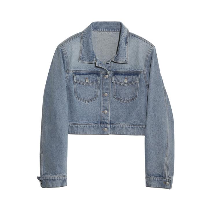 Blue Super Crop Denim Jacket  |  Womens Coats & Jackets Clothing Coats & Jackets