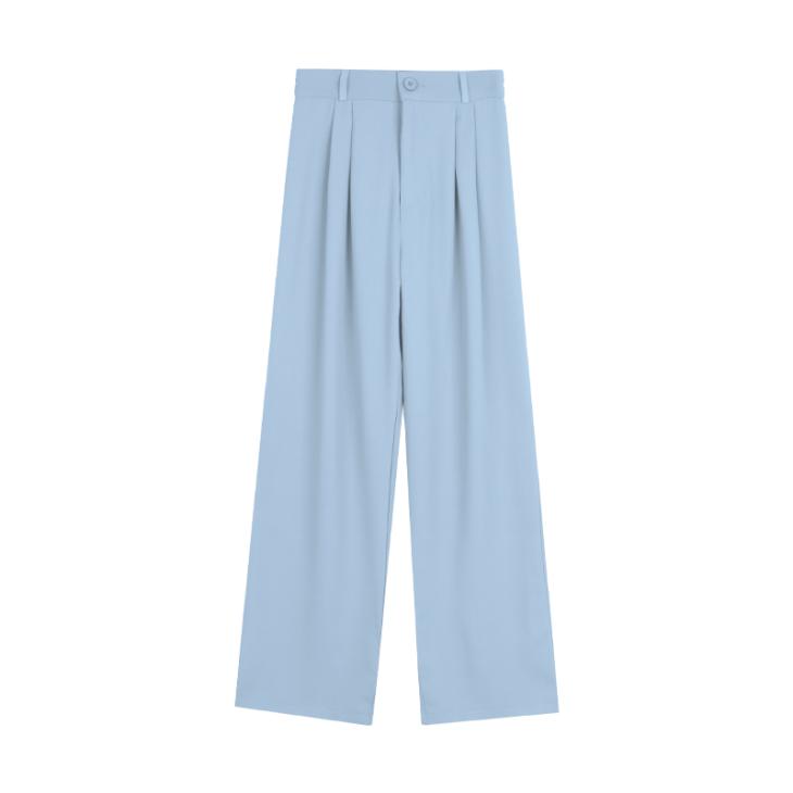 Blue Wide Leg Trousers  |  Womens Suits & Tailoring Clothing Suits & Tailoring