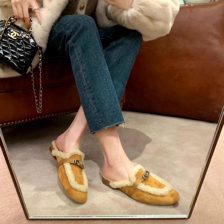 Brown Faux Fur Mules  |  Womens Shoes Shoes Shoes