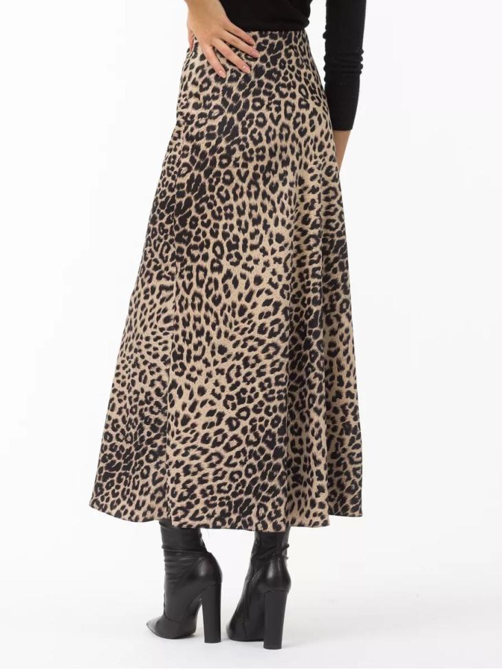 Brown Leopard Organza Maxi Skirt  |  Womens Co-Ord Sets Clothing Co-Ord Sets