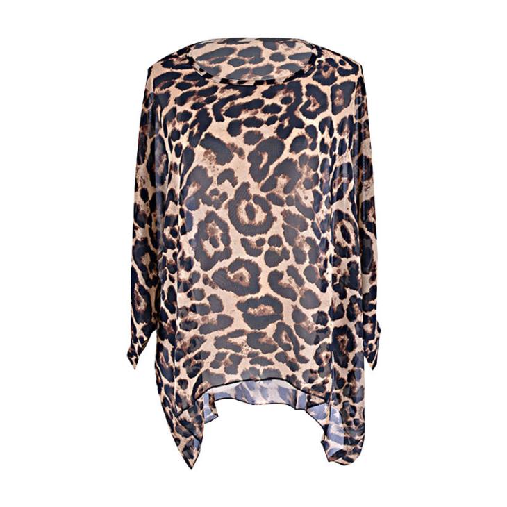 Brown Leopard Print Batwing Bodysuit  |  Womens Tops & T-Shirts Clothing Tops & T-Shirts