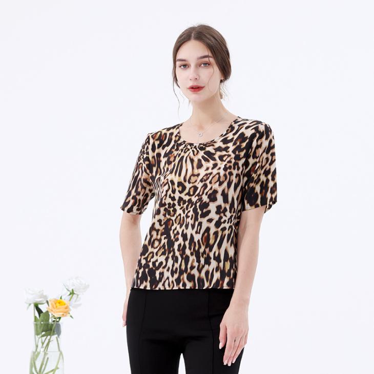 Brown Leopard Print Embellished T-Shirt  |  Womens T-Shirts & Vests Clothing T-Shirts & Vests