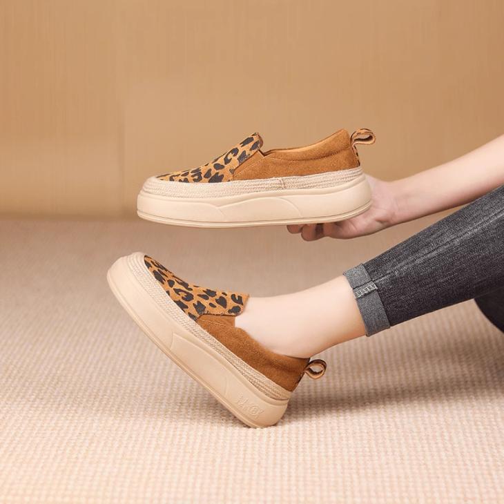 Brown Leopard Print Suede Trainers  |  Womens Trainers Shoes Trainers