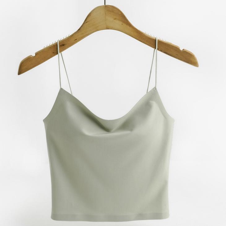 Brown Satin Cowl Neck Cami Top  |  Womens Tops & T-Shirts Clothing Tops & T-Shirts