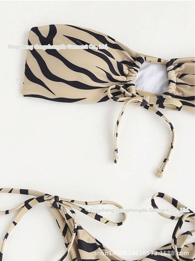 Cream Abstract Halter Bikini Top  |  Womens Swimwear & Beachwear Clothing Swimwear & Beachwear