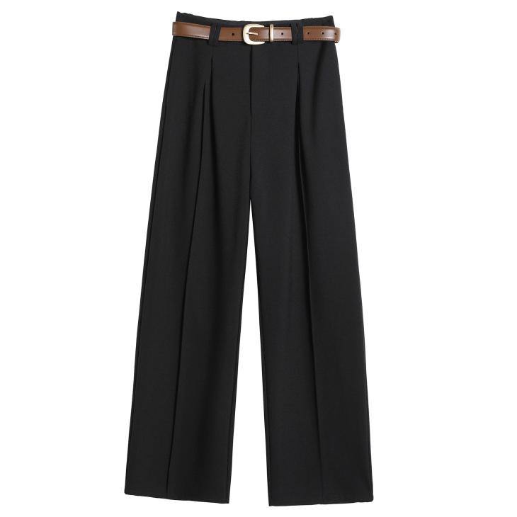 Cream Belted Wide Leg Trousers  |  Womens Trousers Clothing Trousers