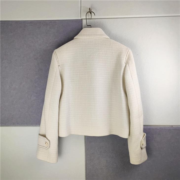 Cream Collared Crop Trophy Jacket  |  Womens Coats & Jackets Clothing Coats & Jackets