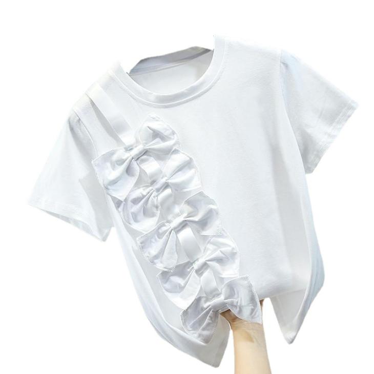 Cream Frill Front T-Shirt  |  Womens T-Shirts & Vests Clothing T-Shirts & Vests