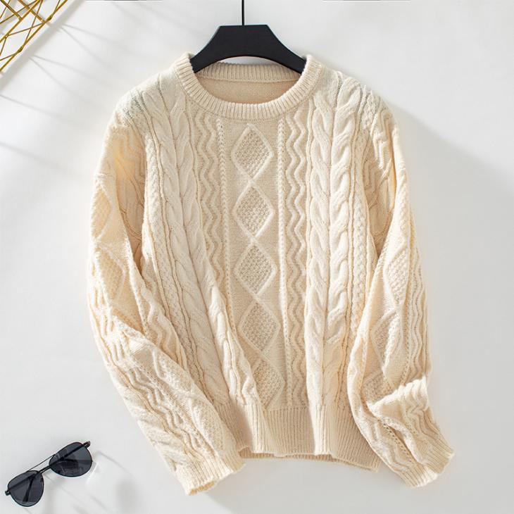 Cream Midweight Cable Knit Jumper  |  Mens Jumpers & Cardigans Clothing Jumpers & Cardigans