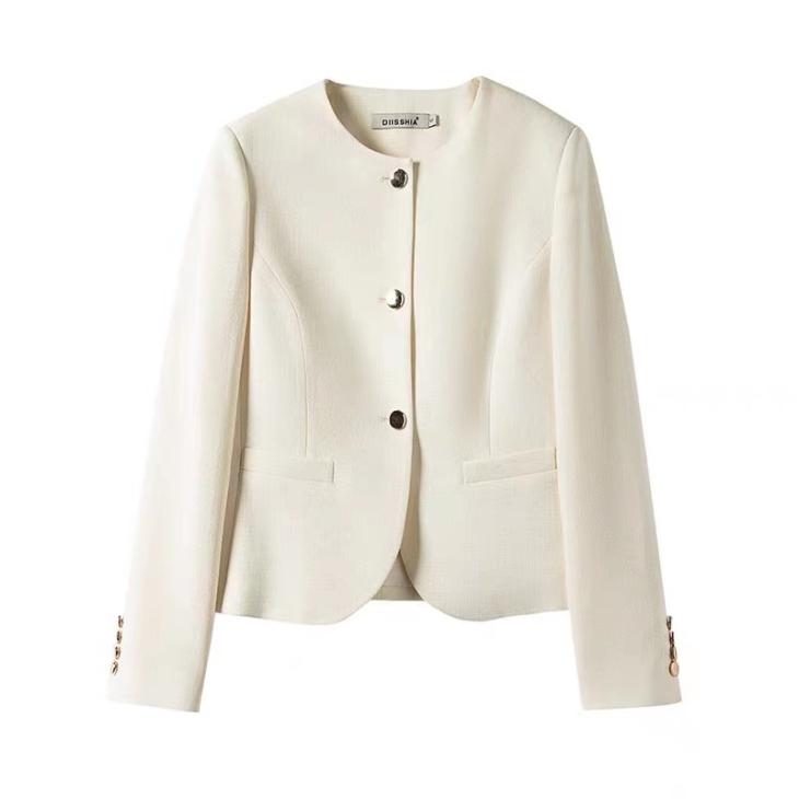 Cream Tailored Buttoned Jacket  |  Womens Coats & Jackets Clothing Coats & Jackets