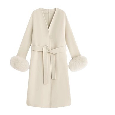 Cream Wool Blend Longline Coat  |  Womens Coats & Jackets Clothing Coats & Jackets