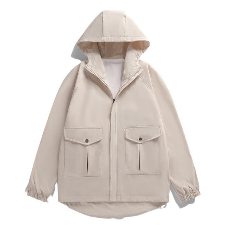 Cream Zip Front Anorak Jacket  |  Womens Coats & Jackets Clothing Coats & Jackets