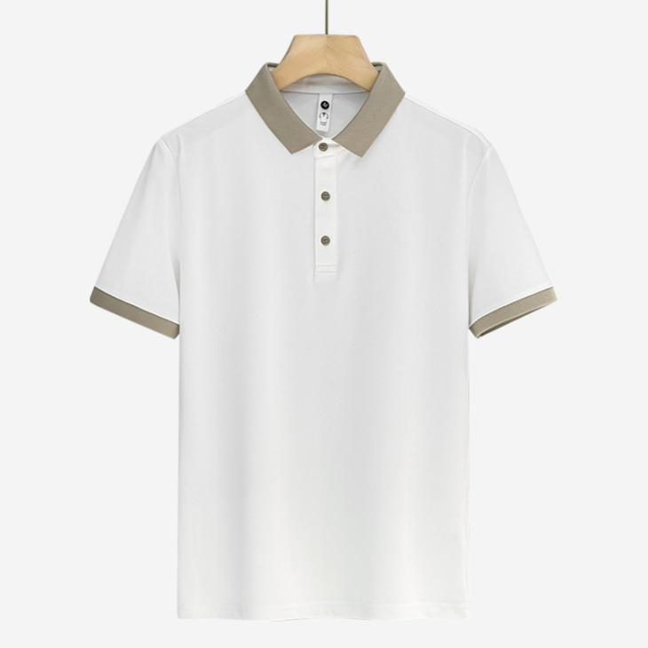 Ecru Slim Fit Contrast Polo Shirt  |  Mens T-Shirts & Vests Clothing Mens