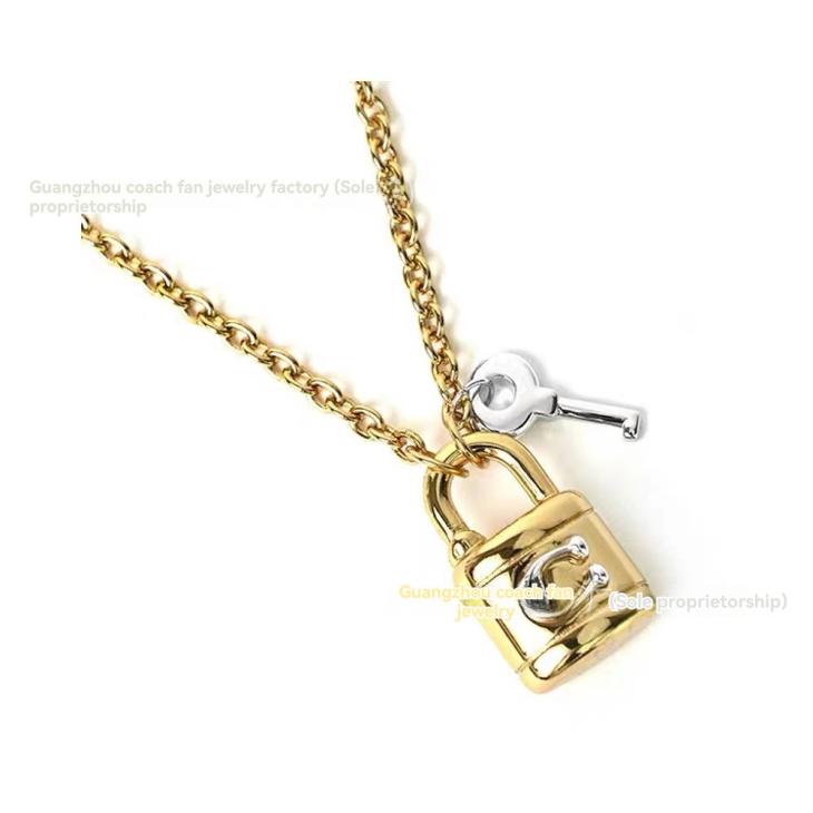 Gold C Initial Lock Necklace  |  Womens Jewellery Accessories Jewellery