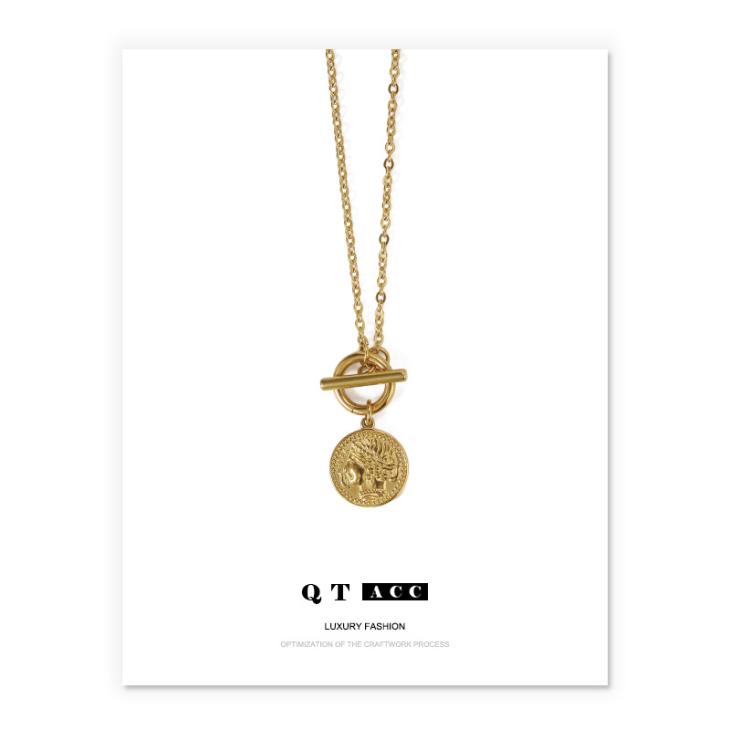 Gold Colour Charm Necklace  |  Womens Jewellery Accessories Jewellery