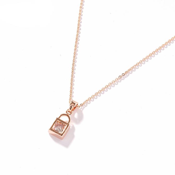 Gold E Initial Lock Necklace  |  Womens Jewellery Accessories Jewellery