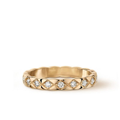 Gold Plated Diamante Band Ring  |  Womens Jewellery Accessories Jewellery