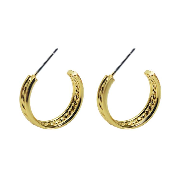 Gold Twisted Multirow Hoop Earrings  |  Womens Jewellery Accessories Jewellery