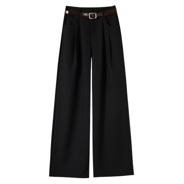 Green Belted Wide Leg Trousers  |  Womens Trousers Clothing Trousers