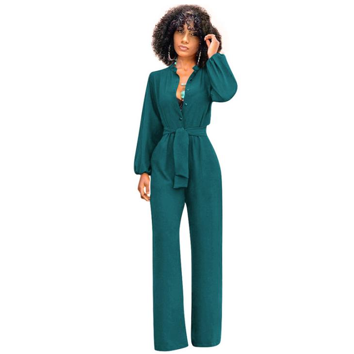 Green Tailored Wrap Front Jumpsuit  |  Womens Jumpsuits & Playsuits Clothing Jumpsuits & Playsuits