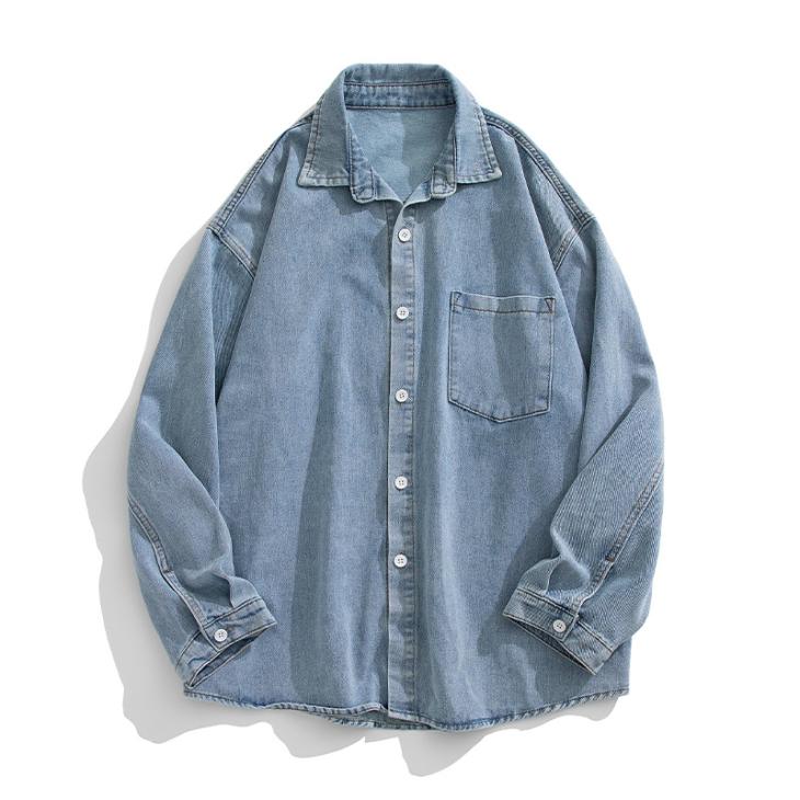 Grey Denim Cropped Shirt  |  Womens Tops & T-Shirts Blouses & Shirts Blouses & Shirts