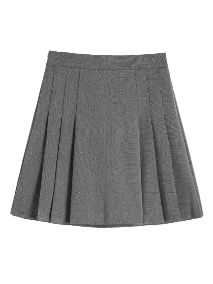 Grey Jersey Skater Mini Skirt  |  Womens Skirts Clothing Skirts