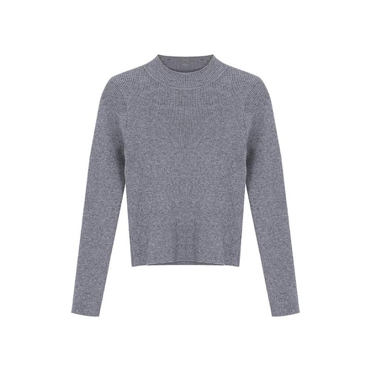 Grey Long Sleeve Turtle Neck Top  |  Womens Tops & T-Shirts Clothing Tops & T-Shirts