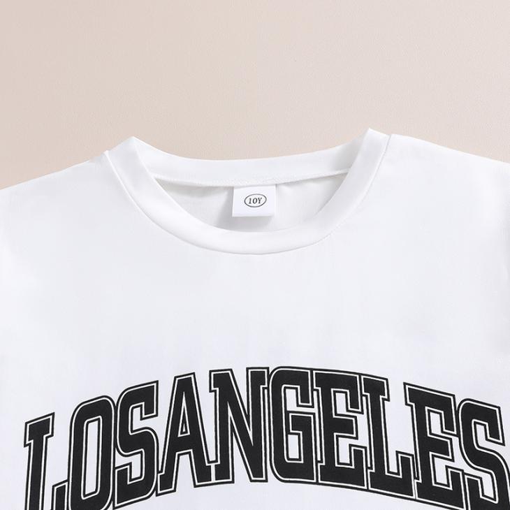 Grey ‘Los Angeles’ Graphic Ruched T-Shirt  |  Womens Tops & T-Shirts Clothing T-Shirts & Vests