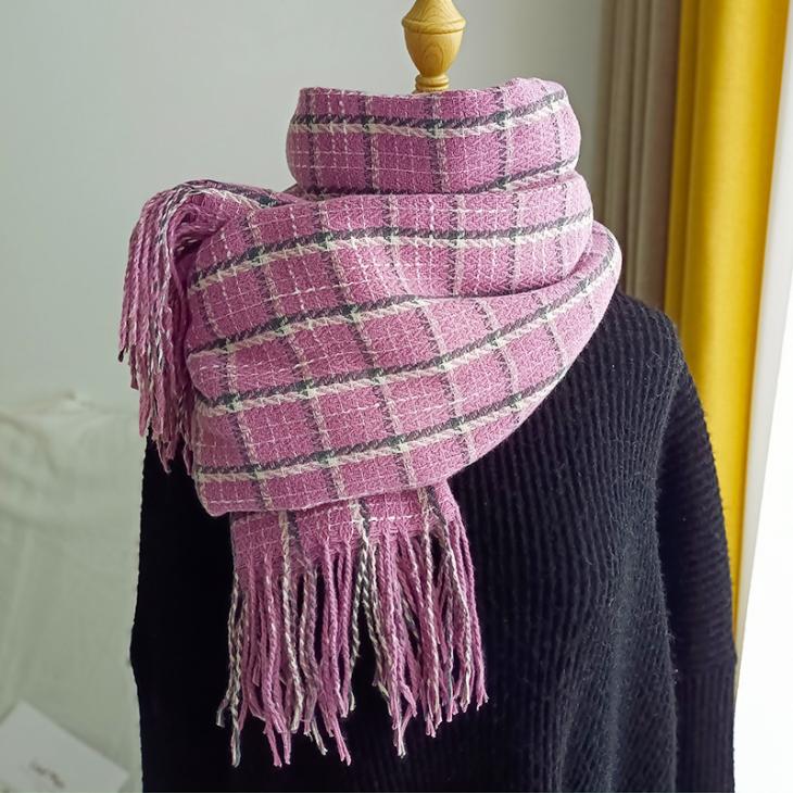 Grey Micro Check Scarf  |  Mens Scarves & Gloves Accessories Mens