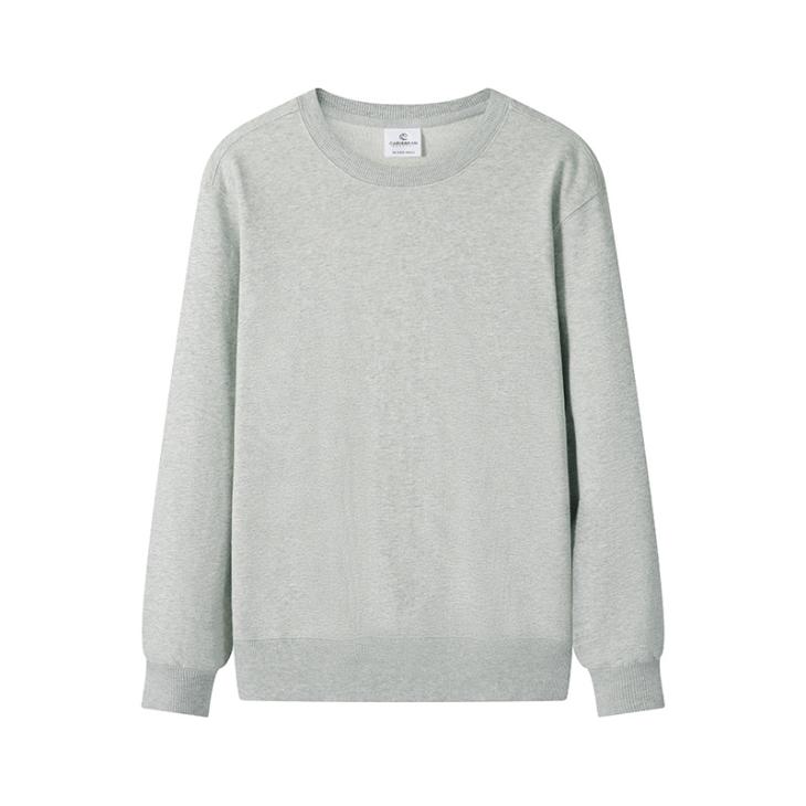 Grey Regular Fit Plain Sweatshirt  |  Mens Tops Clothing Essentials