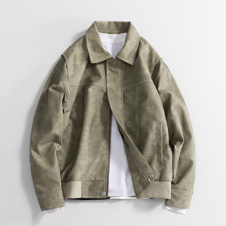 Grey Regular Fit Suedette Jacket  |  Mens Coats & Jackets Clothing Coats & Jackets