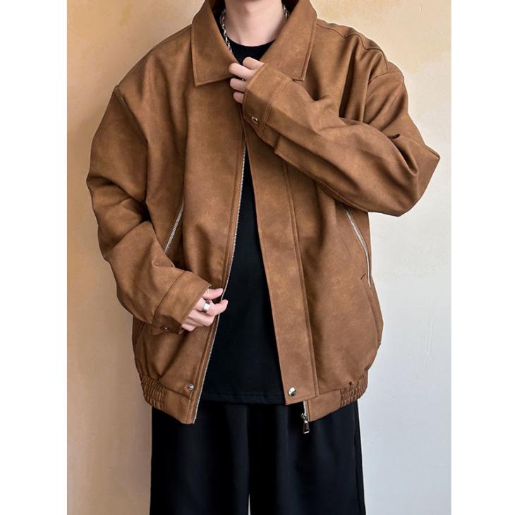 Khaki Regular Fit Shearling Bomber Jacket  |  Mens Coats & Jackets Clothing Coats & Jackets