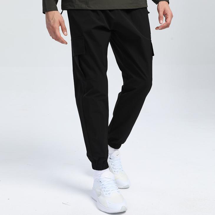 Khaki Slim Fit Stretch Smart Cargo Joggers  |  Mens Loungewear Clothing Joggers