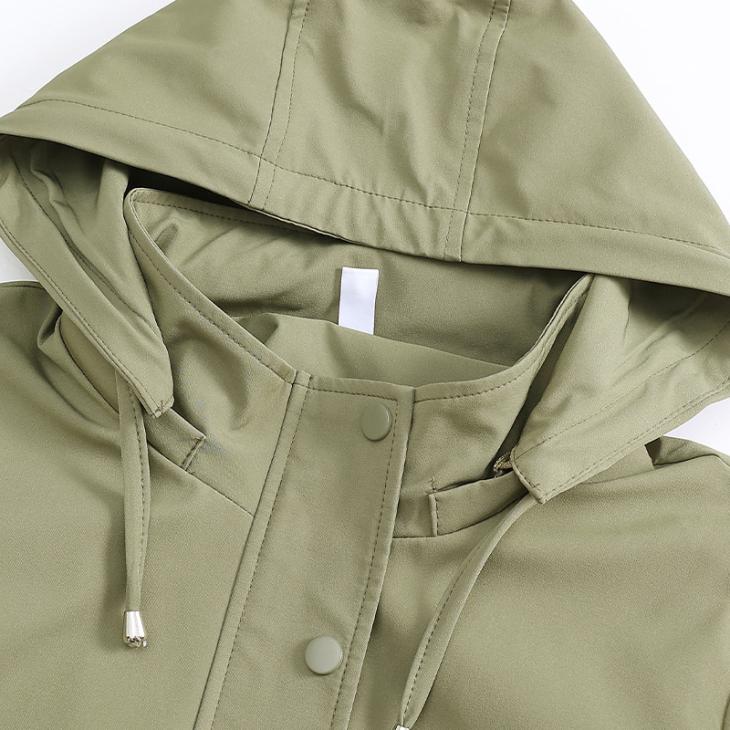 Khaki Waxed Cape Jacket  |  Womens Coats & Jackets Clothing Coats & Jackets