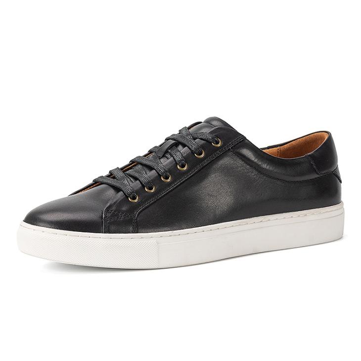 Navy Leather Lace Up Trainers  |  Mens Trainers Mens Mens