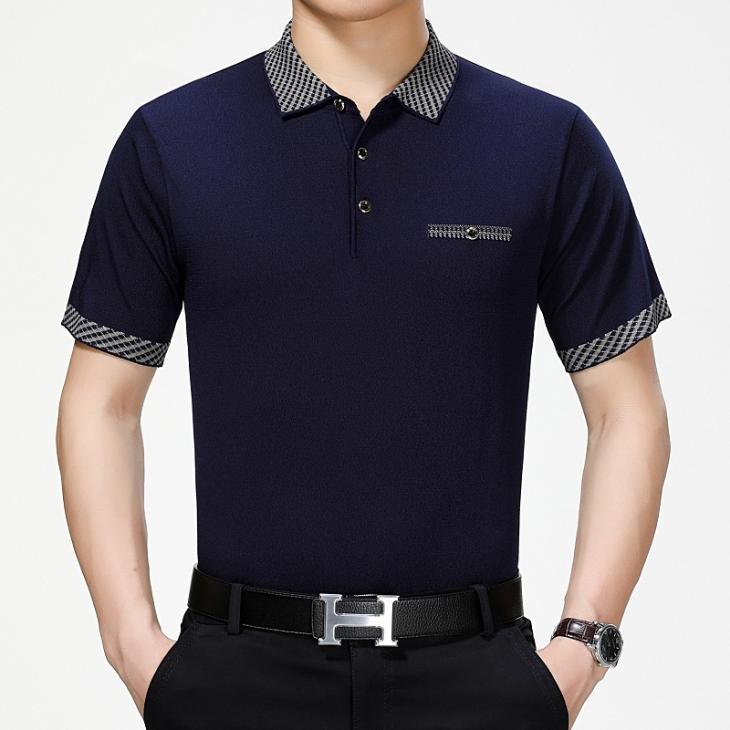 Navy Slim Fit Contrast Polo Shirt  |  Mens T-Shirts & Vests Clothing Mens