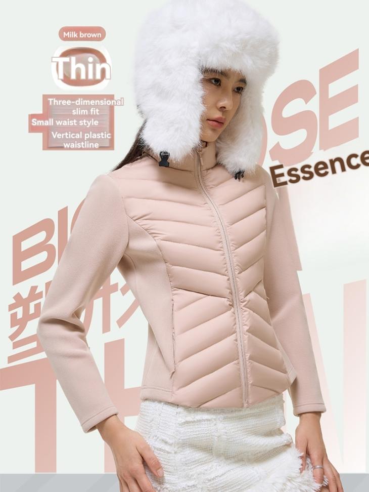 Petite Beige Slim Fit Padded Jacket  |  Womens Coats & Jackets Clothing Coats & Jackets