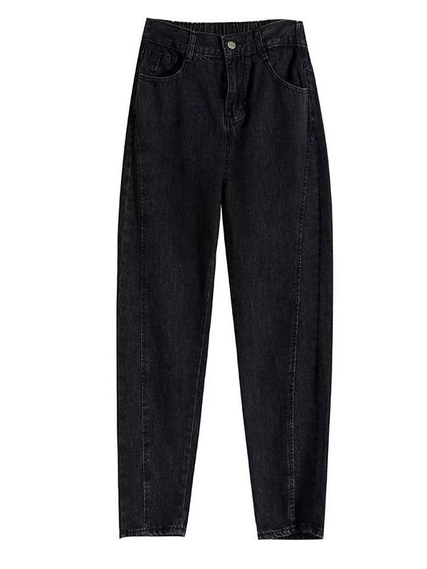 Petite Black Barrel Jeans  |  Womens Jeans Clothing Jeans