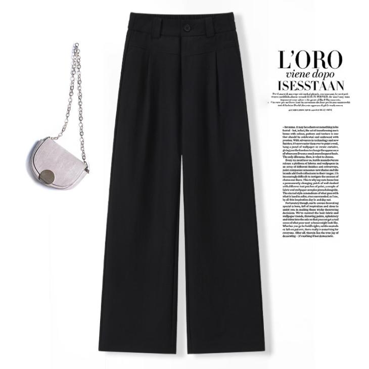 Petite Black High Waisted Wide Leg Trousers  |  Womens Trousers Clothing Trousers