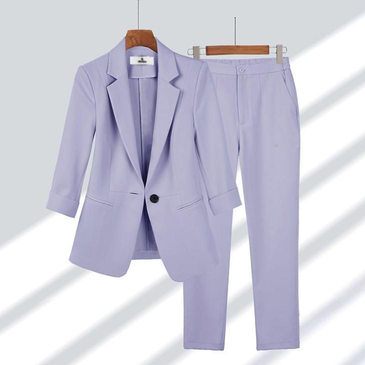 Petite Blue Rolled Sleeve Blazer  |  Womens Co-Ord Sets Blazers Blazers