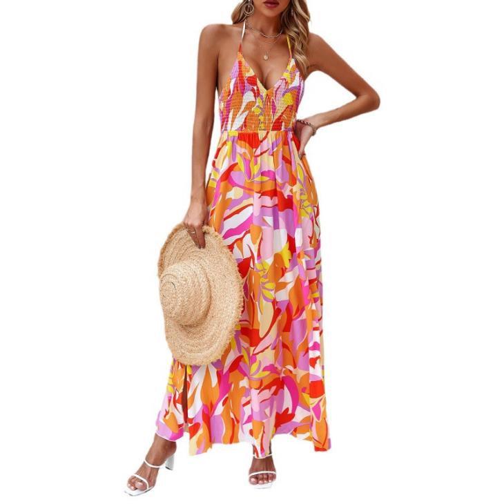 Pink Floral Beaded Beach Maxi Dress  |  Womens Swimwear & Beachwear Clothing Swimwear & Beachwear