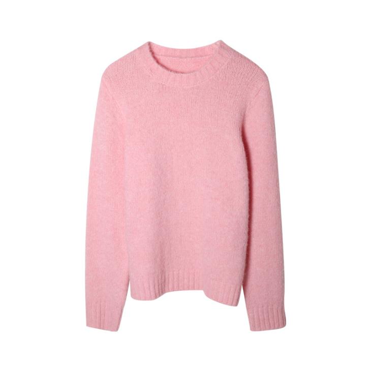 Pink Fluffy Knit Jumper  |  Womens Tops & T-Shirts Clothing Co-Ord Sets