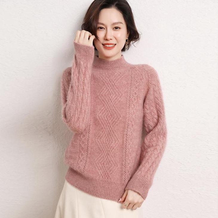 Pink Pointelle Knit Maternity Jumper  |  Womens Tops & T-Shirts Clothing Jumpers & Cardigans